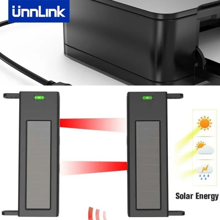 Barrera solar infrarroja 10 a 30m panel solar inalámbrico 433mhz + batería recargable