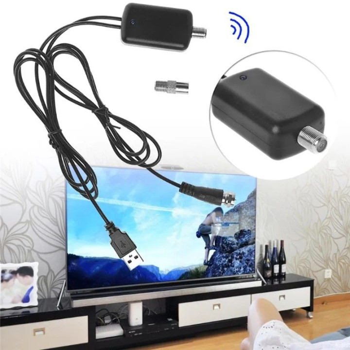 Amplificatore di segnale USB 5V 6V CATV HDTV 25DB 45-862 MHz Canale HD per antenna DTT attiva