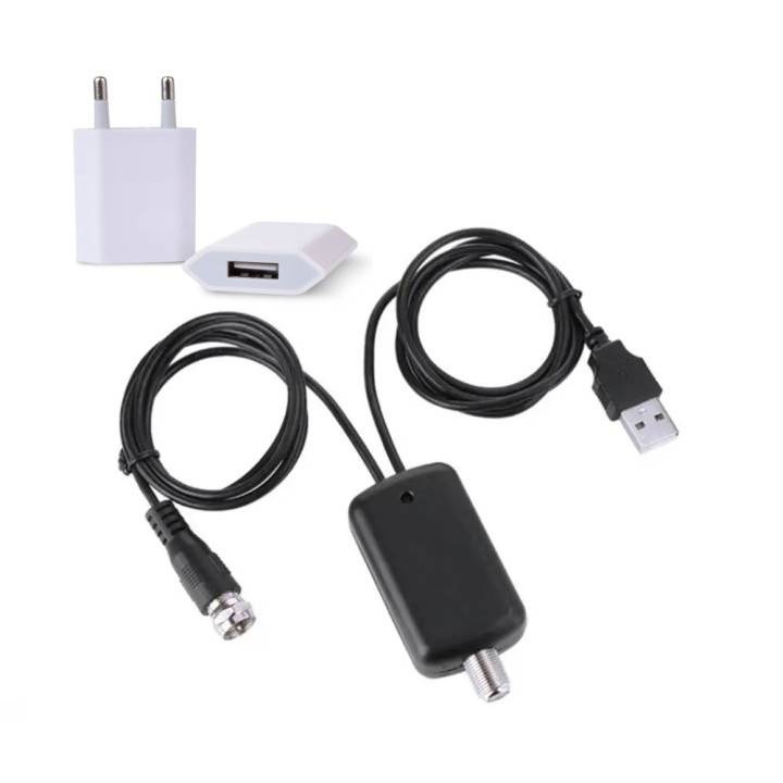 usb signal amplifier 5V 6V CATV HDTV 25DB 45-862 MHz HD channel for active DTT antenna