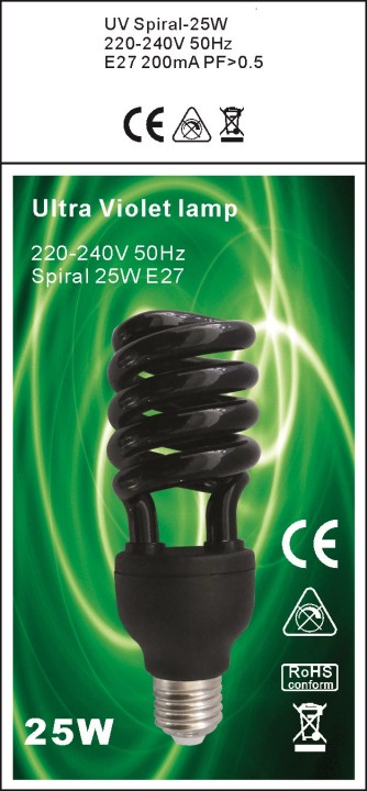 Cfl lampada uv luce nera e27 15w 220v 230v 240v t3 illuminazione ultravioletta lae1f8f jr international - 2