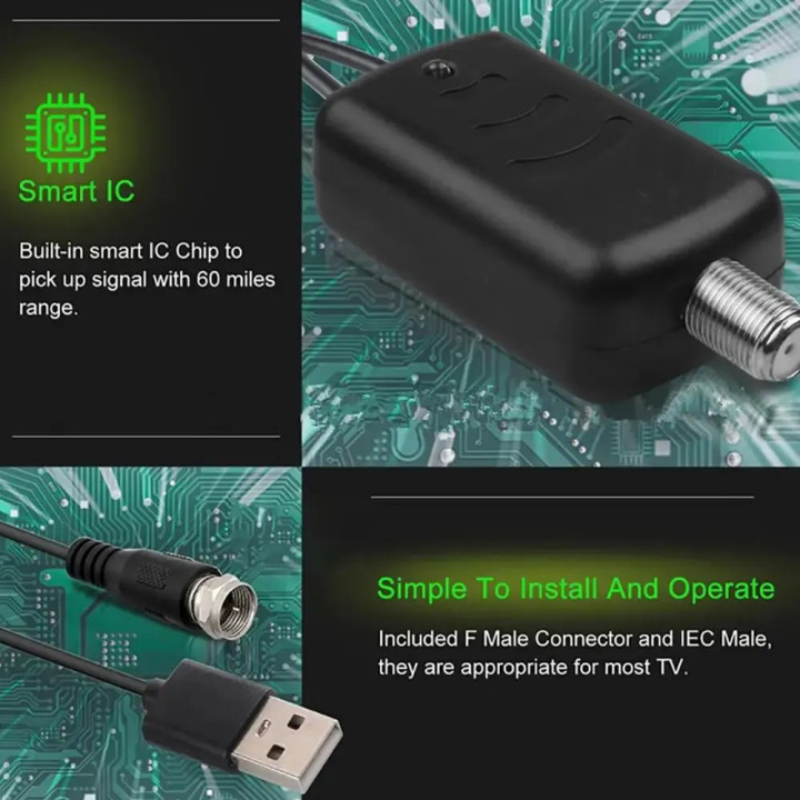 usb signal amplifier 5V 6V CATV HDTV 25DB 45-862 MHz HD channel for active DTT antenna