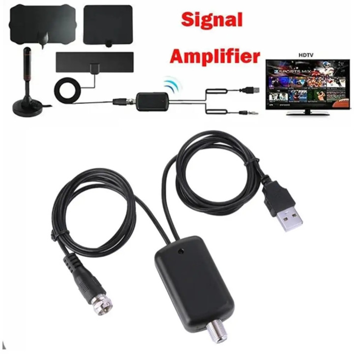 Amplificatore di segnale USB 5V 6V CATV HDTV 25DB 45-862 MHz Canale HD per antenna DTT attiva