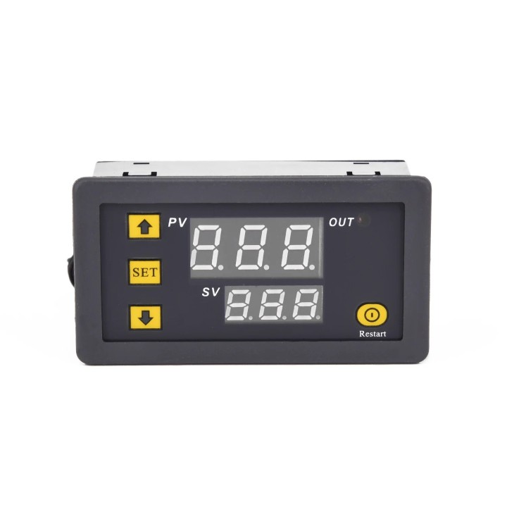 DC 12V LED-Digitalthermostat mit 20A-Relais, W3230 wasserdichter Temperatursensor-Controller