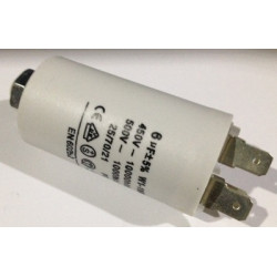 Capacitor 6 micro farad 450v 50 60 hz universal motor start capacitor with terminal w1 11006 fixapart - 1