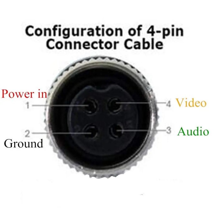 M12 AV Adapter 4Pin Aviation Head Buchse Stecker an 2 Cinch DC Stecker Kabel CCTV Kamera