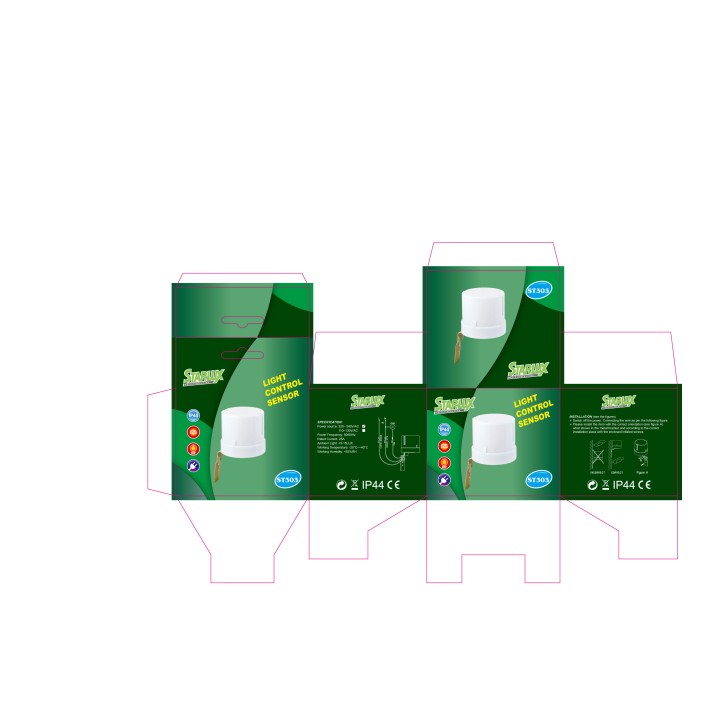 Crépusculaire interruttore 25a 220v 230v fotocellula elettrica lxp-03 di illuminazione automatica starlux - 2