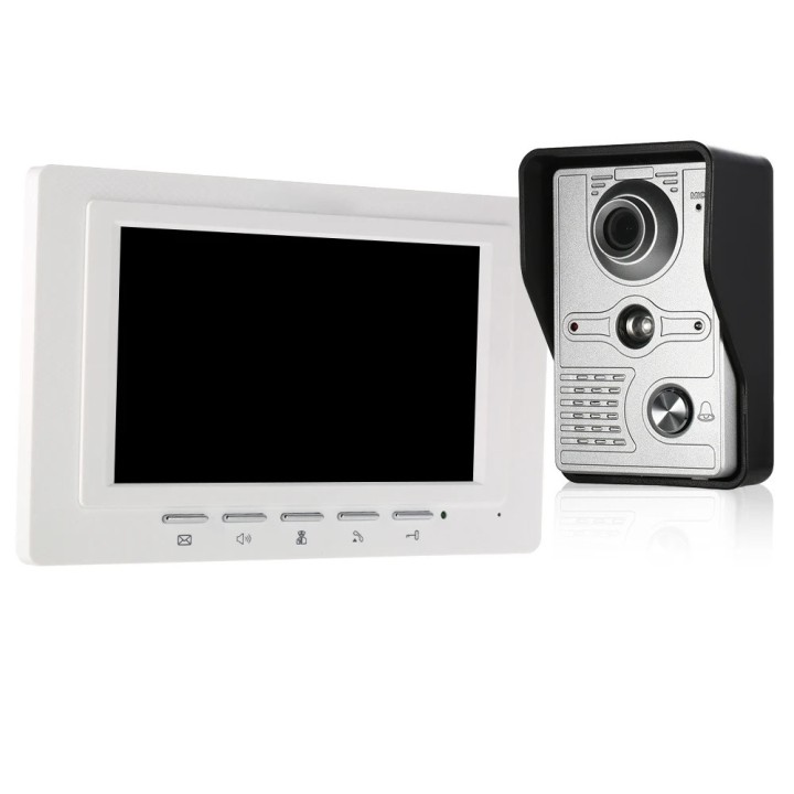 7 inch 18 cm Video Tür Telefon Türklingel Intercom Kit 1-Kamera 1-Monitor Nachtsicht SY801FA11