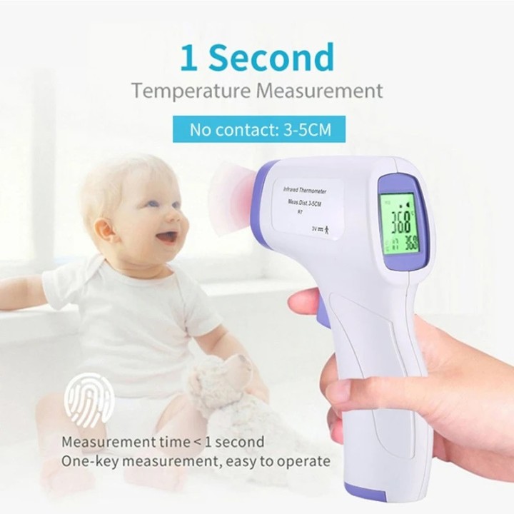 Thermometre médical infrarouge numérique lcd frontal sans contact outil mesure température fièvre humaine bébés adultes