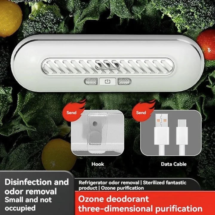 Purificador de aire Generador de ozono Desodorante Nevera Conservación de olores Frutas y verduras