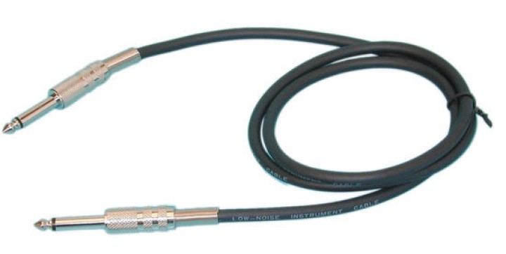 Schnur 1 m klinke male 6.35 in richtung der klinke male 6.35 schnur patch 2x j6 3 mono m schwarz 1m jr international - 1