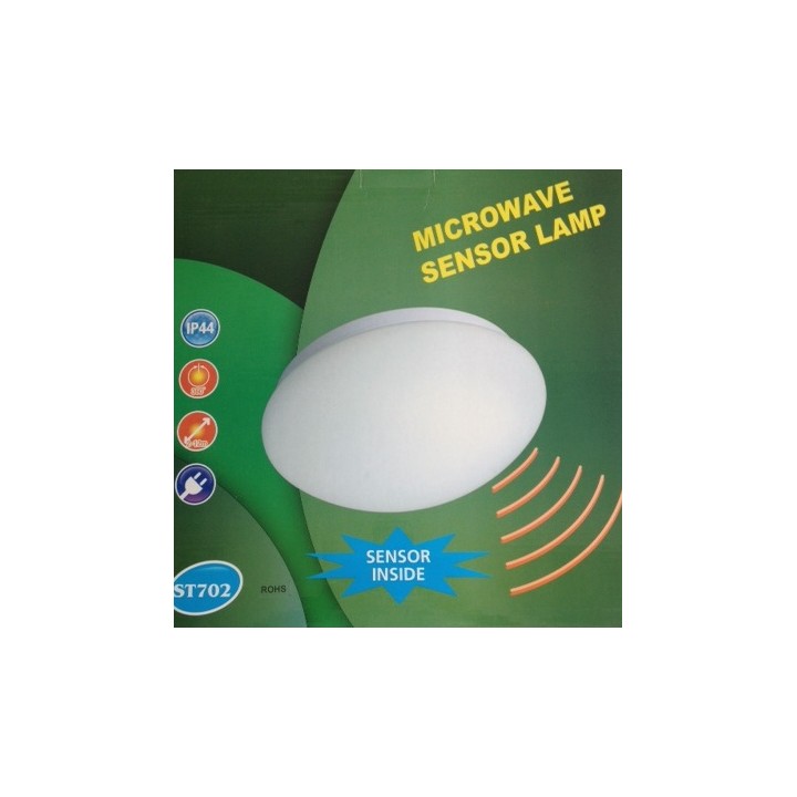 Parete o soffitto a luce 220v e27 con radar rilevatore di movimento microonde st702 starlux - 3