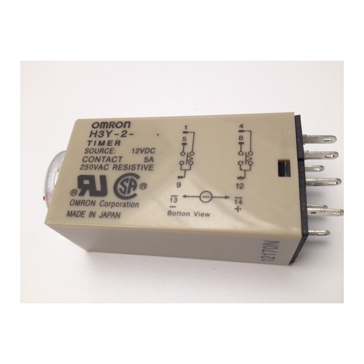 Delay timer dc 12v 0~30 second h3y-2 & base relay electric time lapse 12vdc 2 no nc 5a 250v man friday - 1