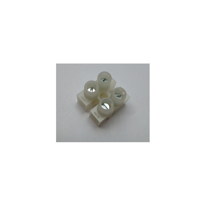 Domino electrique barrette 2 bornes connecteurs tbp02/1.5 450v 15a 1.5mm²  protection cablage