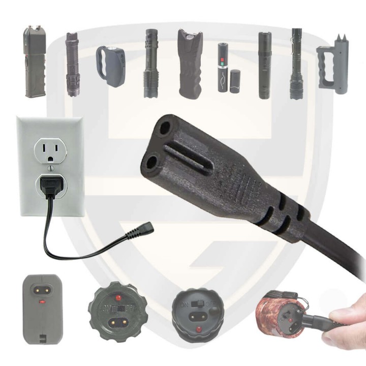 copy of 2 Universal charger US cord 220v 110v KSG001 for electric weapon taser S31 YH-928-58 TW-928 519