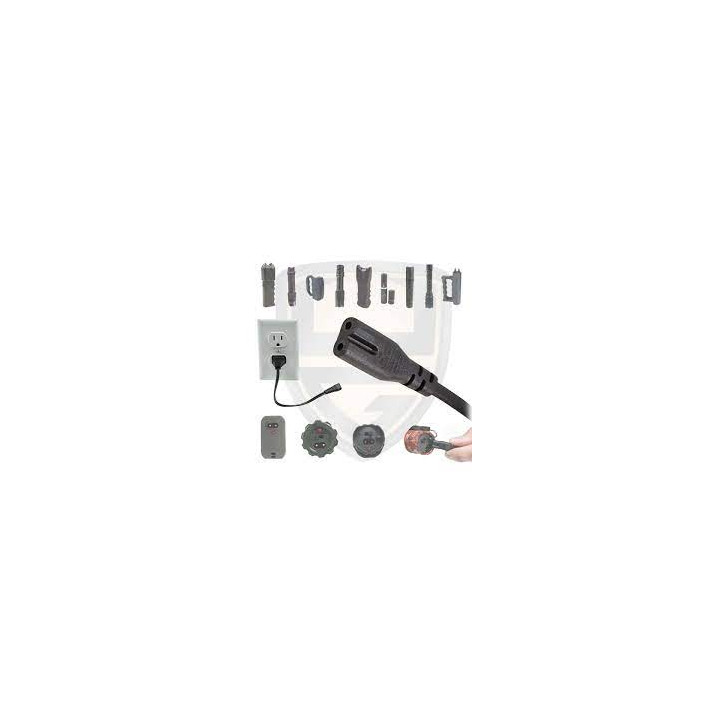 2 Cordon US chargeur universel piranha 220v 110v KSG001 pour arme lampe torche electrique taser S31 YH-928-58 TW-928 519