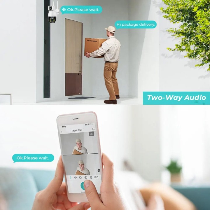 Outdoor Surveillance Camera 4G Gsm Sim V380 2 Cloud Screens 10x Zoom Ip66 Security Protection