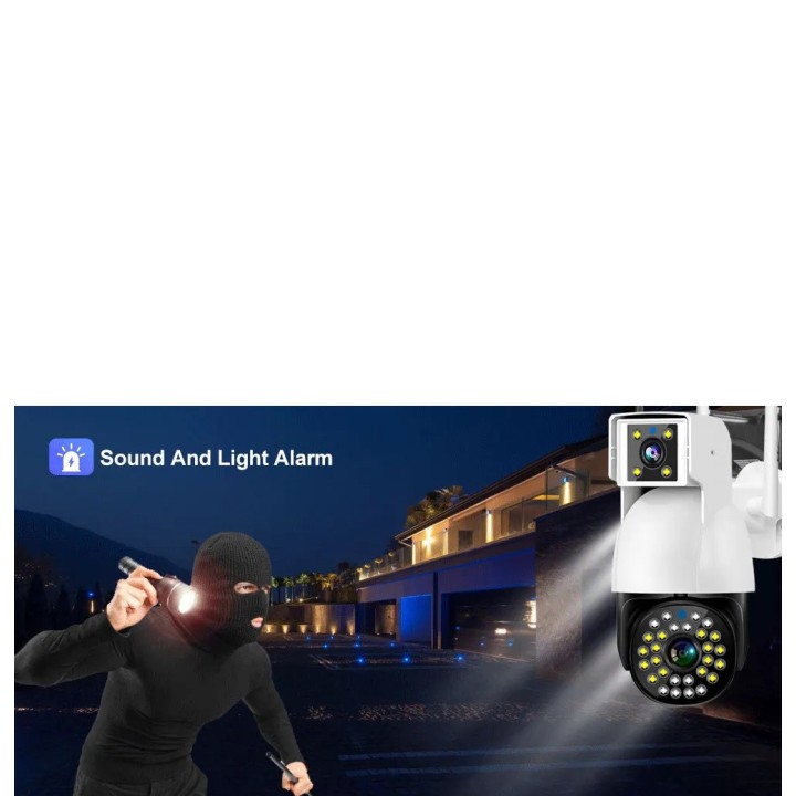 Cámara De Vigilancia Exterior 4G Gsm Sim V380 2 Pantallas En La Nube Zoom 10x Protección De Seguridad Ip66