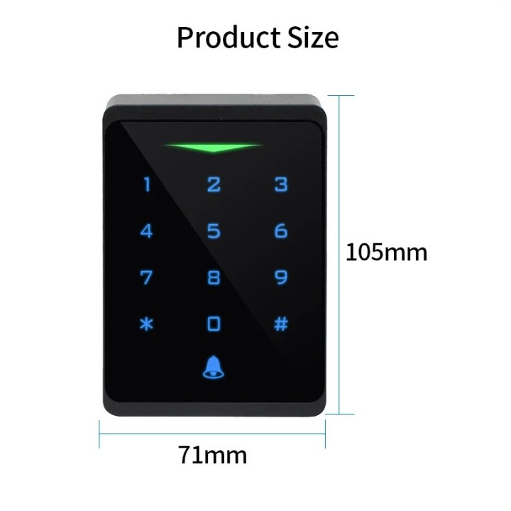 Teclado alarma control de acceso WiFi 2.4G Tuya Smartlife impermeable IP66 lector de tarjetas RFID autónomo 125