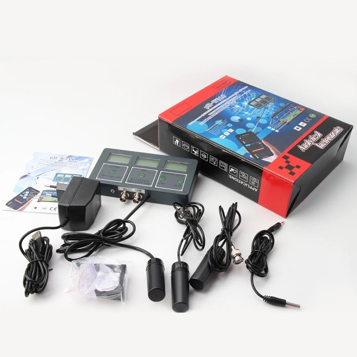 Tuya WiFi Logger SCHWIMMBAD 220V Temperatur pH Redox Salzgehalt TDS Wassertester Analysator Spa Aquarium