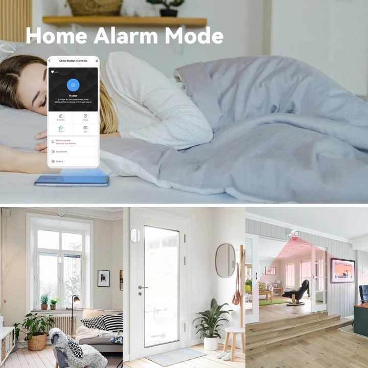 Drahtloses Smart-Home-Alarmsystem, Einbruchschutz Tuya Smart Life Control 2,4 G WLAN 125 dB