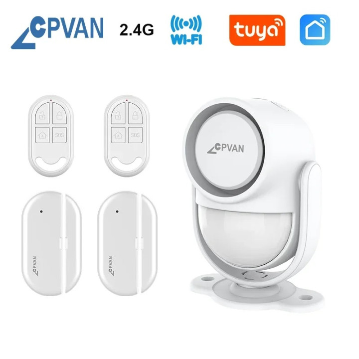 Wireless Smart Home Alarm System Burglar Protection Tuya Smart Life Control 2.4G Wi-Fi 125dB
