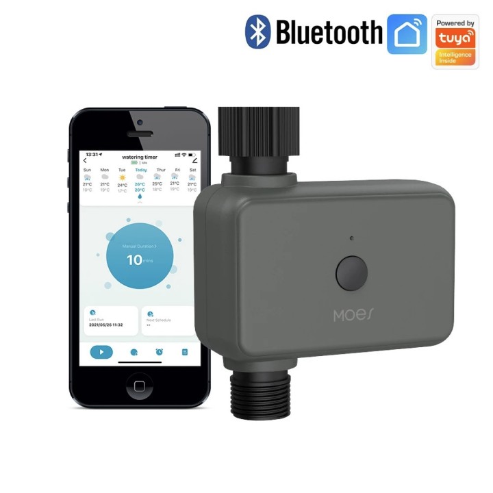 WiFi Bluetooth Programador de agua Temporizador de apagado Controlador de jardín Asistente de Google Alexa SmartLife