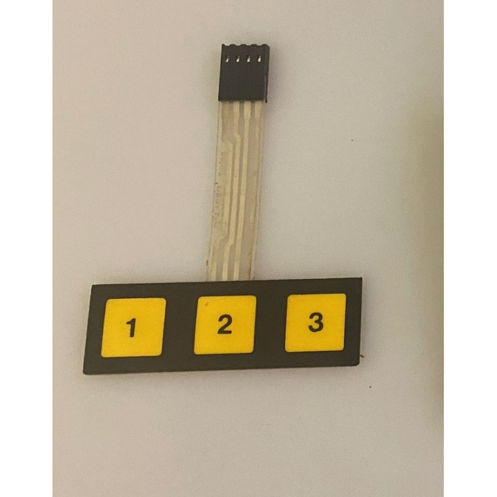 teclado de membrana flexible interruptor de 3 teclas alarma matricial de cinta de 4 hilos 60x20mm COCLASLP3T