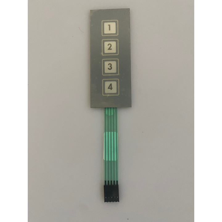 teclado de membrana flexible interruptor de 4 teclas alarma matricial de cinta de 5 hilos 85x38mm