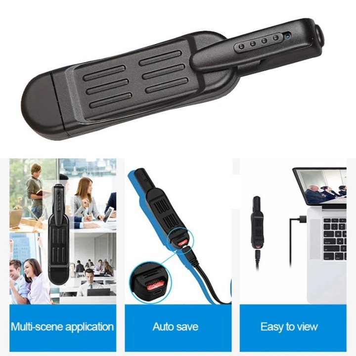 Stylo camera espion audio video 16go maxi enregistreur surveillance discrete espionage