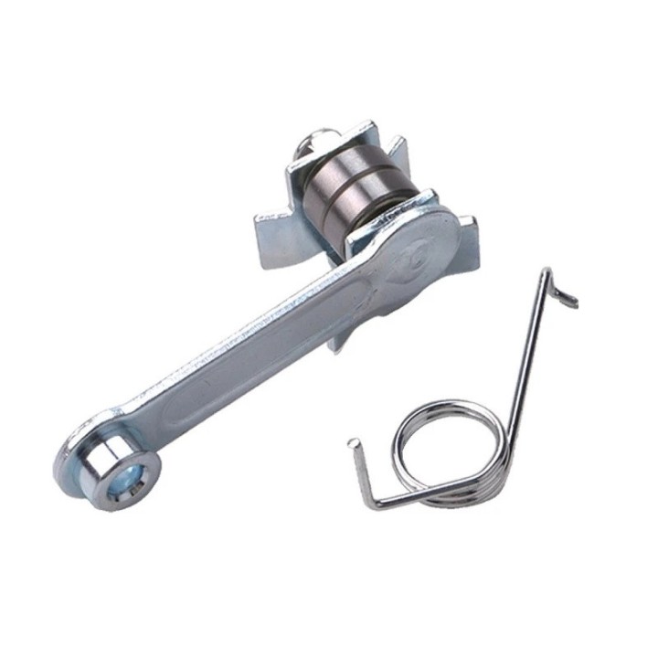 Chain tensioner Improved guide roller slider with spring tension adjuster clip