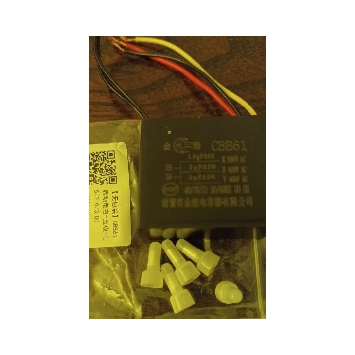 Ceiling Fan Start Capacitor Cbb61 1.5Uf + 2Uf + 3UF 5 Wires 220V 250VAC