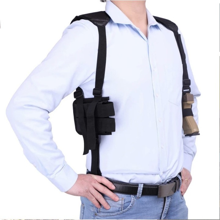 Holster hombro para pistola revolver de defensa gom gc27, gc27l self defender defensa personal