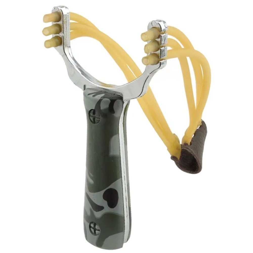 Lance pierre fronde de peche chasse 3 elastiques catapulte arbalète tir poisson defense camouflage