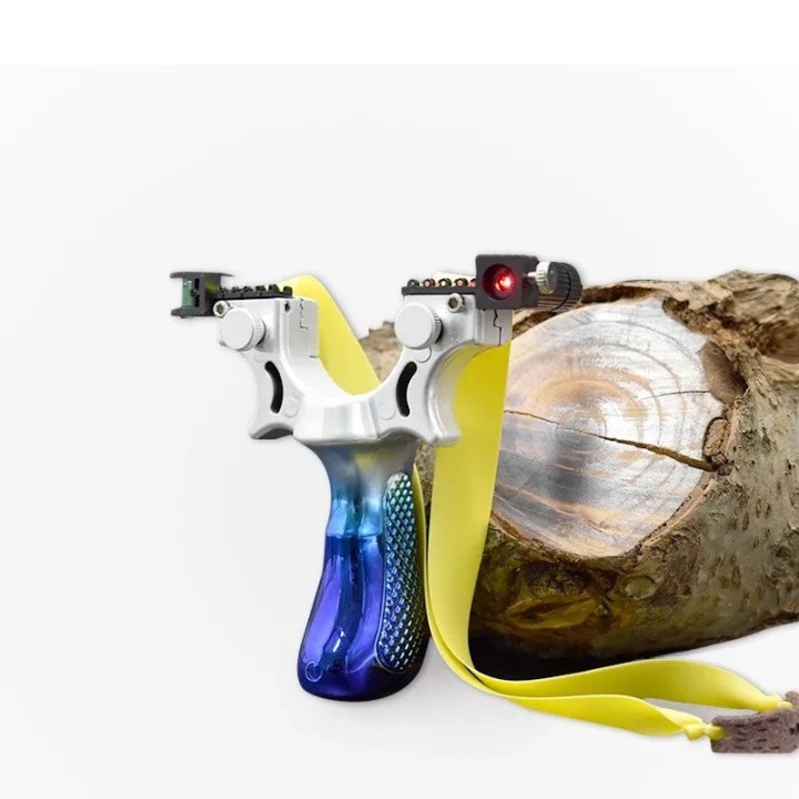 lance pierre catapulte laser avec élastique plat fronde super robuste pour la chasse tir à la cible