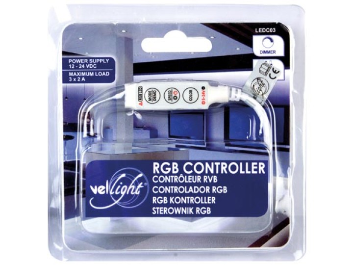 Mini controller rgb led leisten 12 bis 24 vdc ledc03 velleman - 2