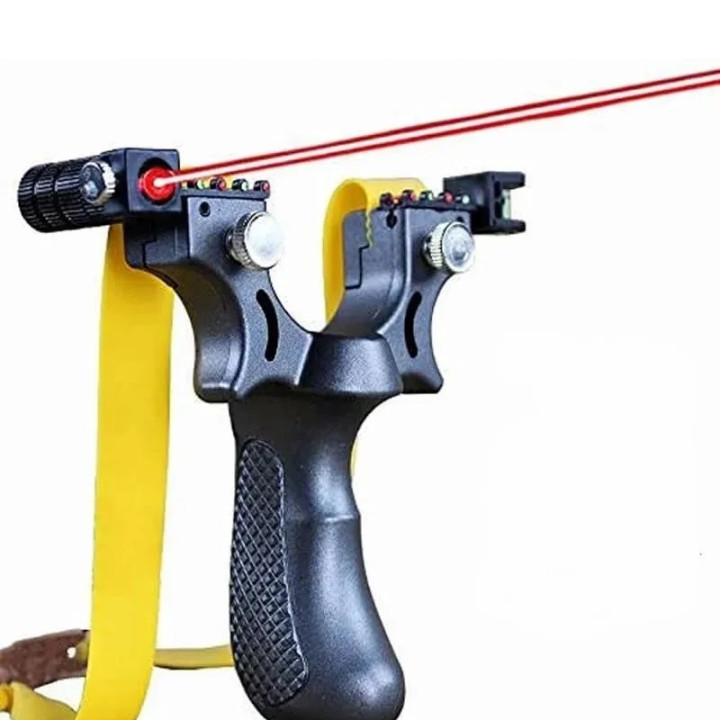 Slingshot Laser Catapult with Flat Rubber Band Super Sturdy Slingshot for Hunting Target Shooting