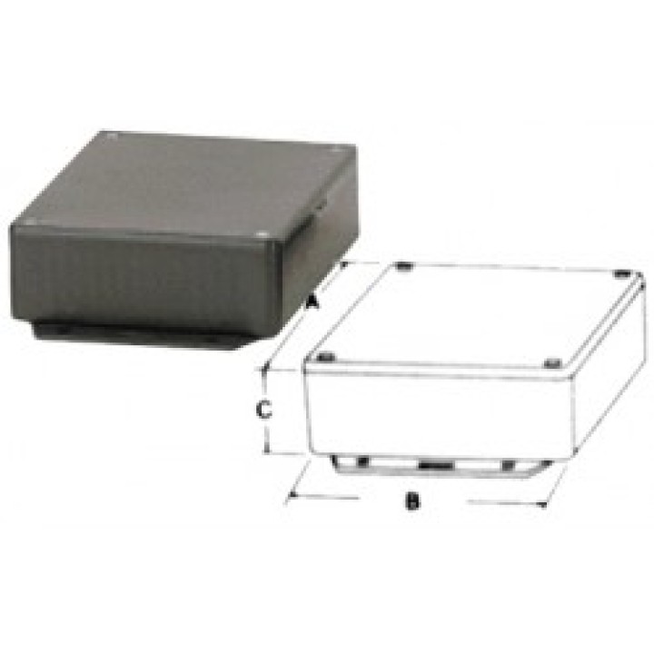 Abs scatola nera 120 x 120 x 90 mm di plastica box box ha1591vfbk cen - 1