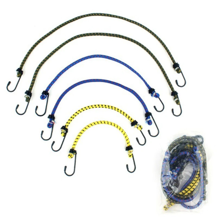 Lot de 6 sandows cordon 2 tendeur 30cm + 2 corde élastique 40cm + 2 sandow 60cm