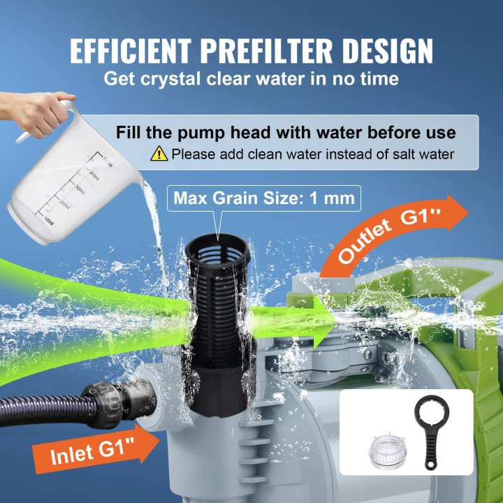 Unidad de refuerzo 1300W Bomba Tanque de presión 4200 L/h Riego 45 m Aspiración 8 m 220V