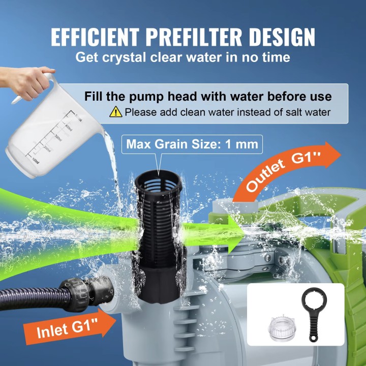 1300W Pressure BBooster Pump 4200 L/h Pressure Tank Watering 45 m Suction 8 m 220V