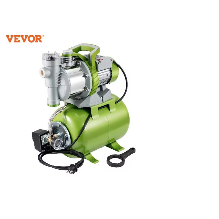 1300W Pressure BBooster Pump 4200 L/h Pressure Tank Watering 45 m Suction 8 m 220V