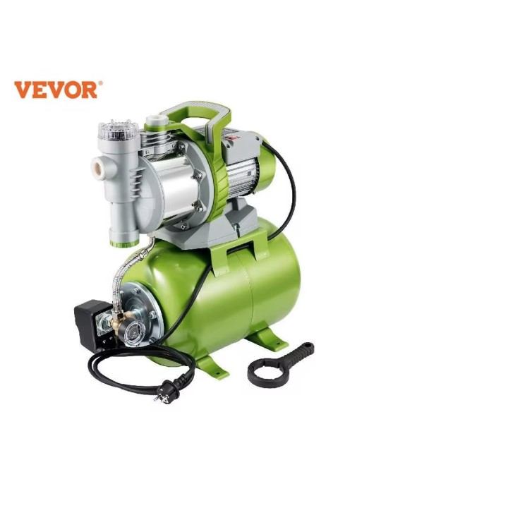 Unidad de refuerzo 1300W Bomba Tanque de presión 4200 L/h Riego 45 m Aspiración 8 m 220V