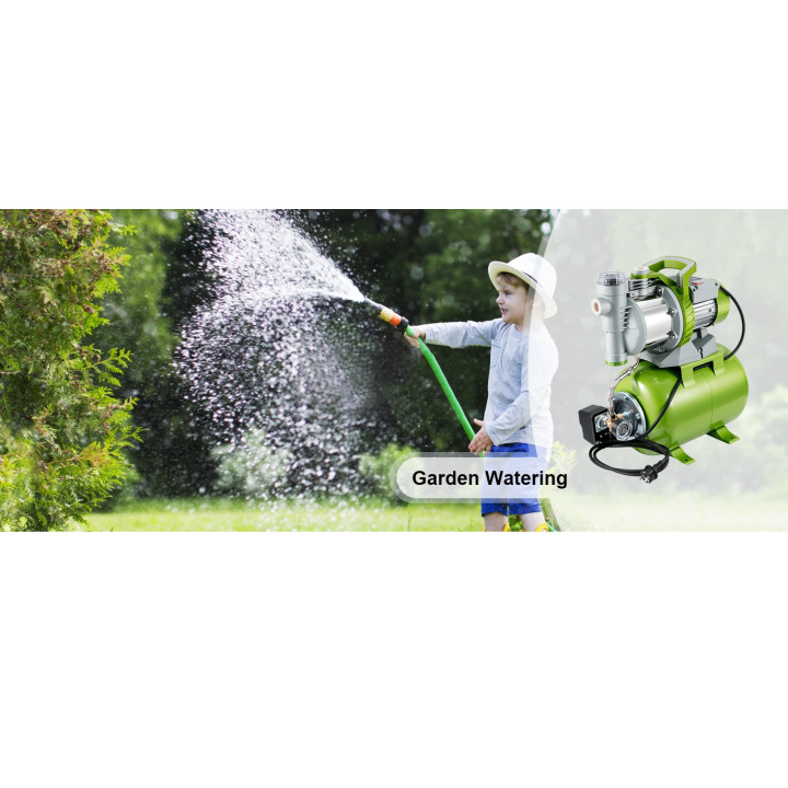 Groupe Surpression 1300W Pompe Réservoir Pression 4200 L/h Arrosage 45 m Aspiration 8 m 220V surpresseur