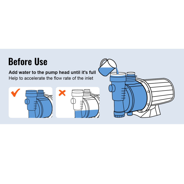 Unidad de refuerzo 1300W Bomba Tanque de presión 4200 L/h Riego 45 m Aspiración 8 m 220V