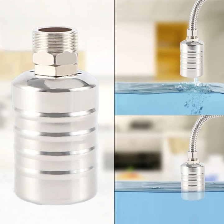 Vanne à Bille Flottante Acier Inoxydable 1/2 Contrôle Niveau Eau Étanche flotteur Economie