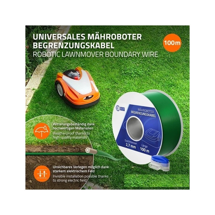 Demarcation cable 2.7mm 100m lawn mower robot gardena bosch husqvarna automower worx imow
