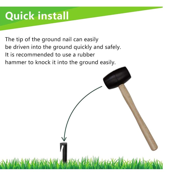 200 PCS Pointes de Délimitation en Plastique pour Tondeuse à Gazon