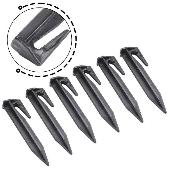 100 PCS Pointes de Délimitation en Plastique pour Tondeuse à Gazon Robot,