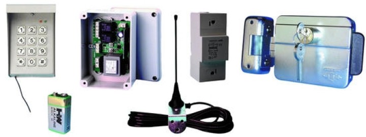Kit tastiera senza fili+ ricevitore 220v+serratura elettrica+trasformatore jr international - 1