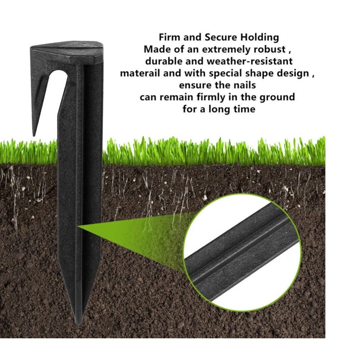 100Pcs Boundary Wire Fixing Pegs, Robot Lawn Mower Wire Stake, Robot Lawn Mower Accessories